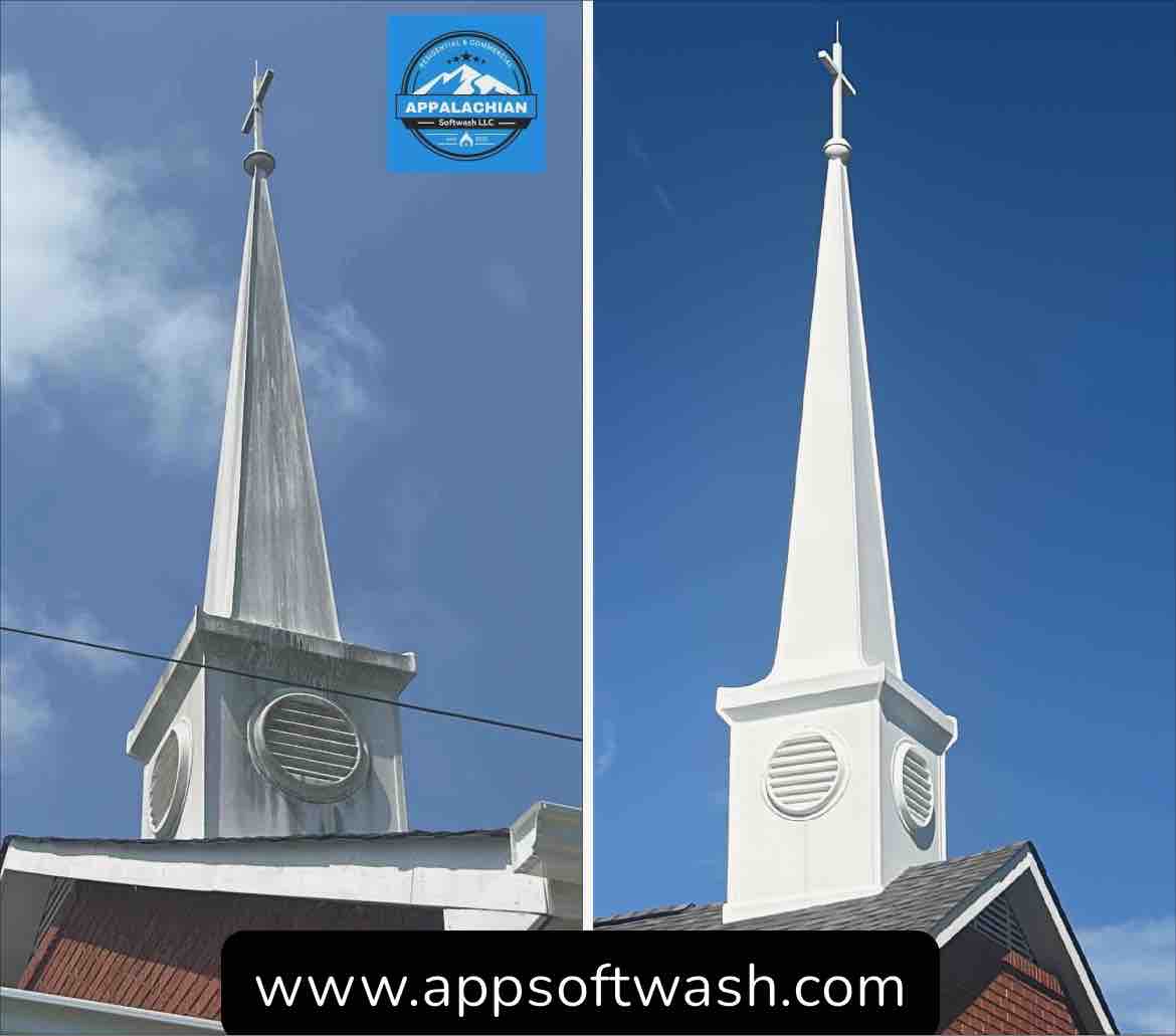 Nebo's Church Steeple Gets a Makeover with Appalachian Softwash’s Expert Pressure Washing Thumbnail