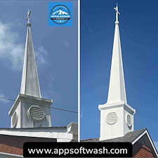 Nebos-Church-Steeple-Gets-a-Makeover-with-Appalachian-Softwashs-Expert-Pressure-Washing 0